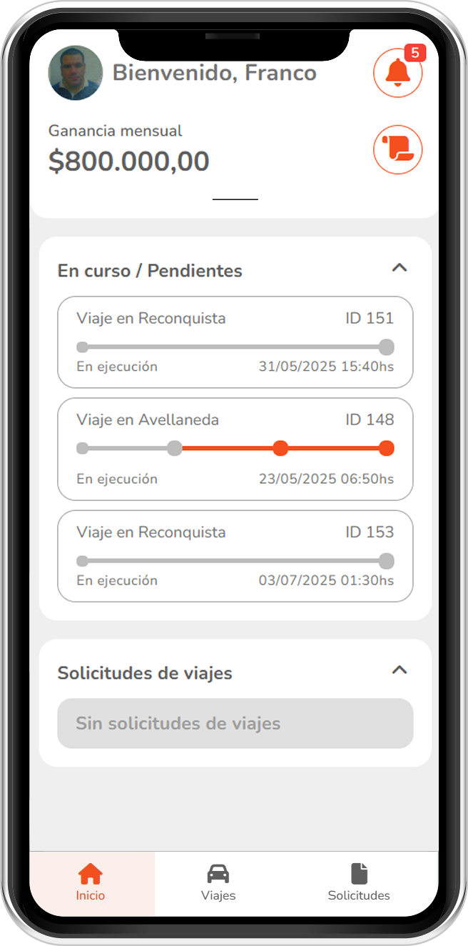 App LogiPax para autogestión de choferes de transporte médico