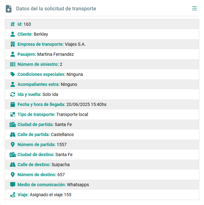 Control de diagramación de viajes médicos en LogiPax